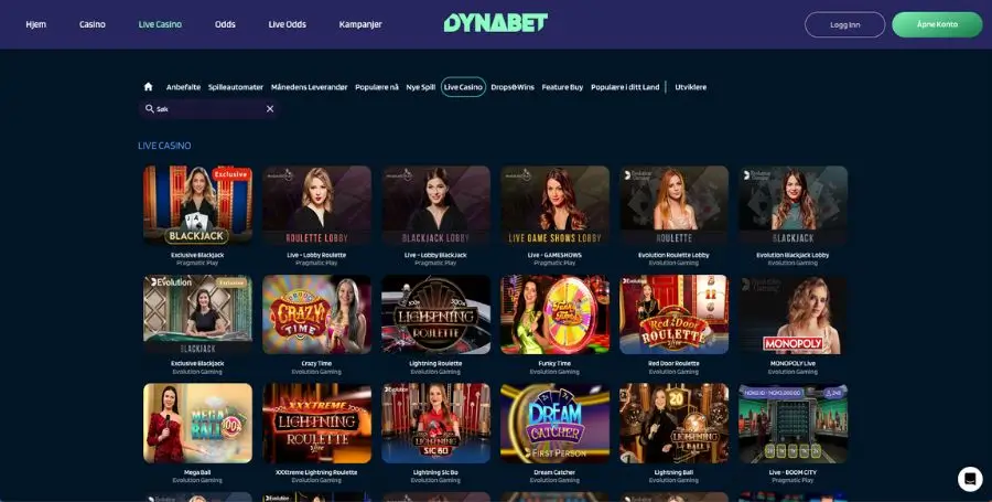 Dynabet lobby